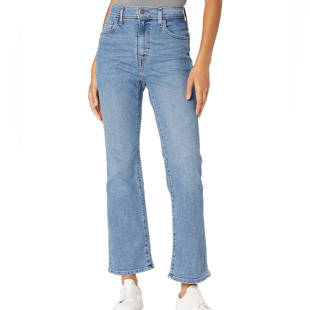 Levi's High Waisted Cropped Flare Jeans
